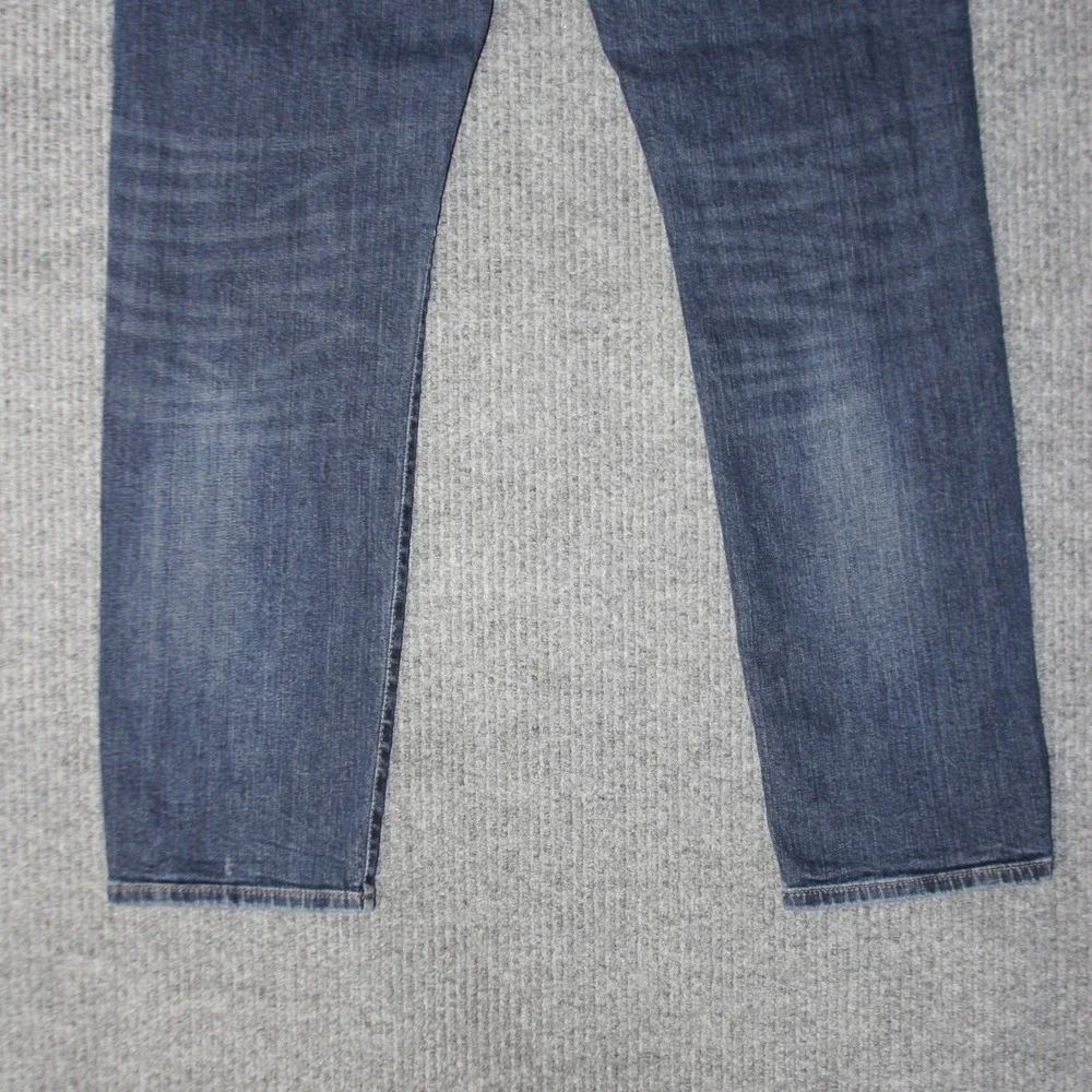 Lucky‎ Brand 121 Slim Jeans Mens 36x30 Blue Dark Wash Denim Stretch Distressed